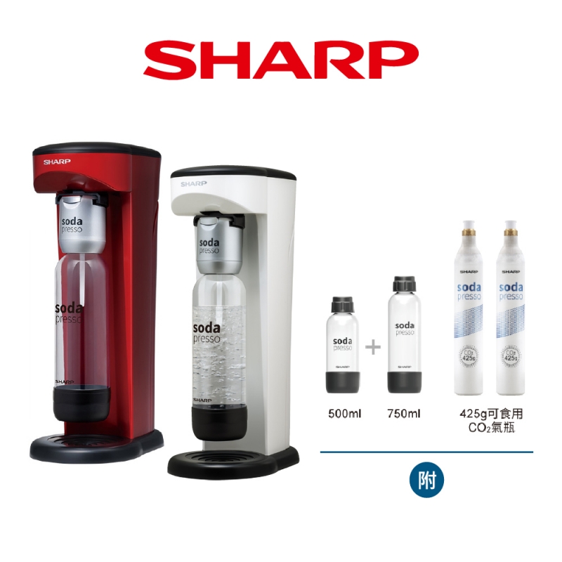 SHARP夏普 CO-SM2T Soda Presso氣泡水機-雙支氣瓶